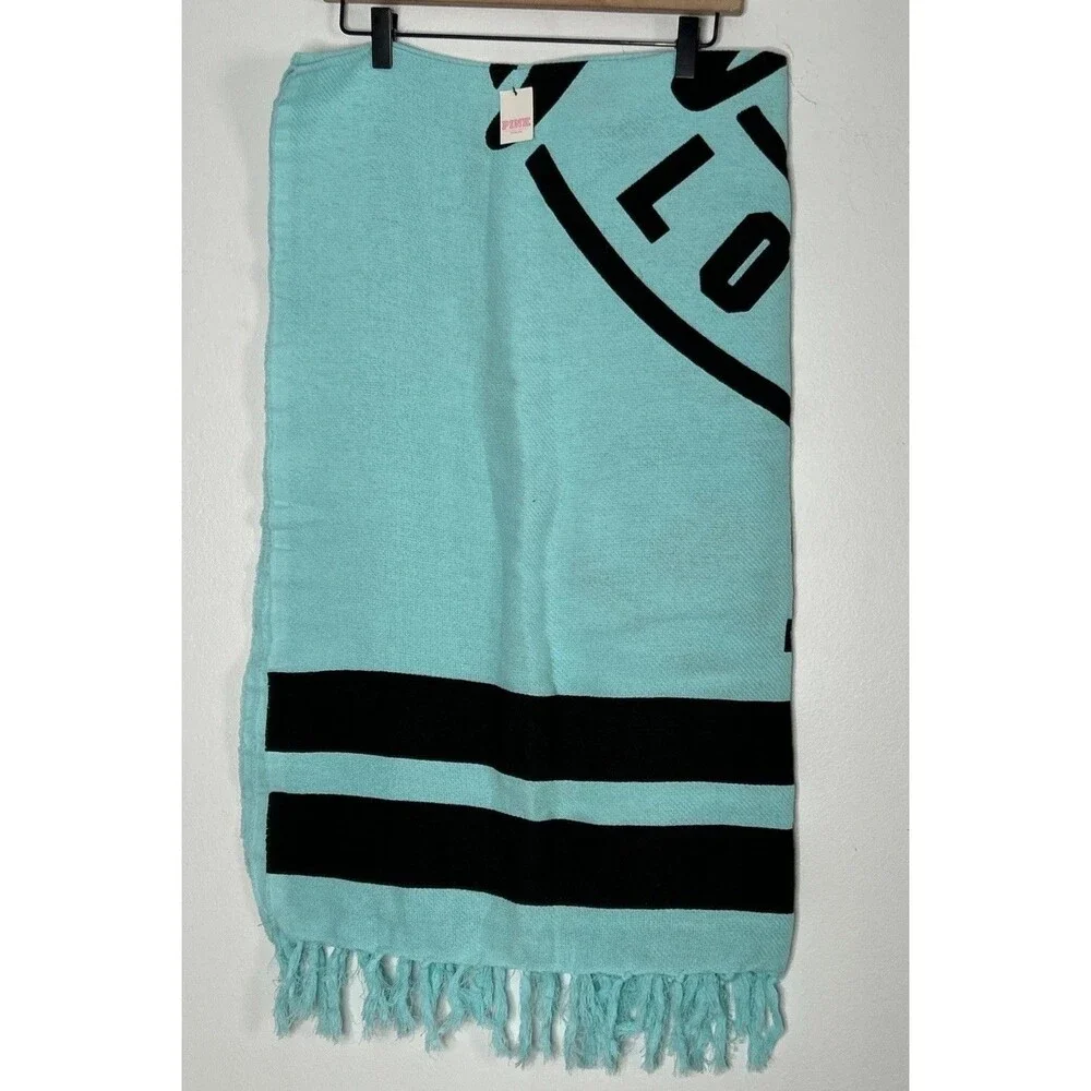 New Victoria's Secret PINK Festival / Beach Blanket Aqua Blue Beach Retro NWT